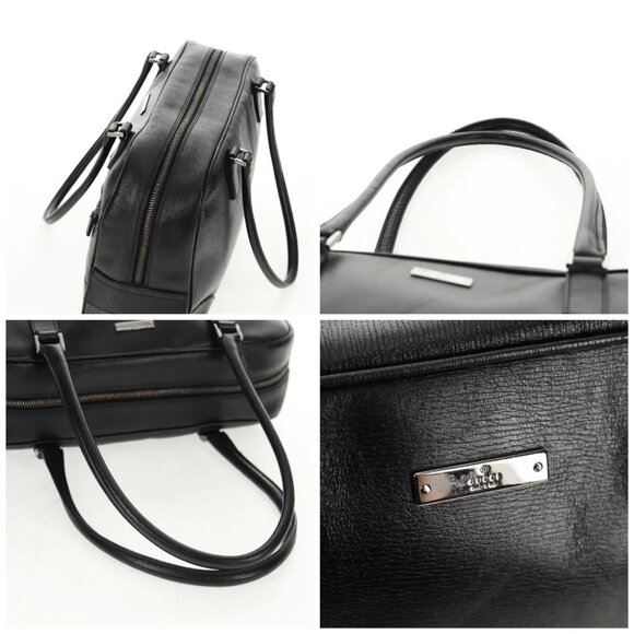 GUCCI Shoulder Bag Leather Black Silver 002 1115 Auth 146591V - Picture 16 of 16